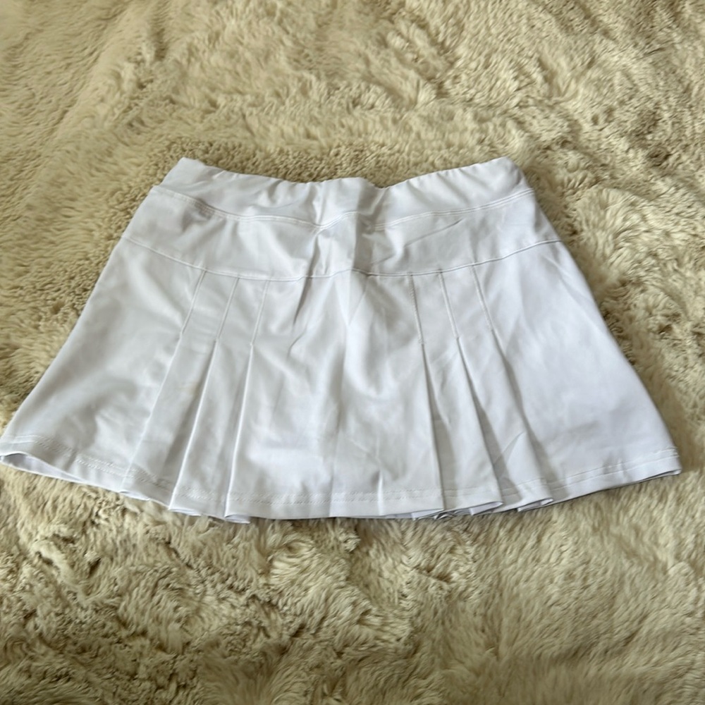 White tennis sports skirt